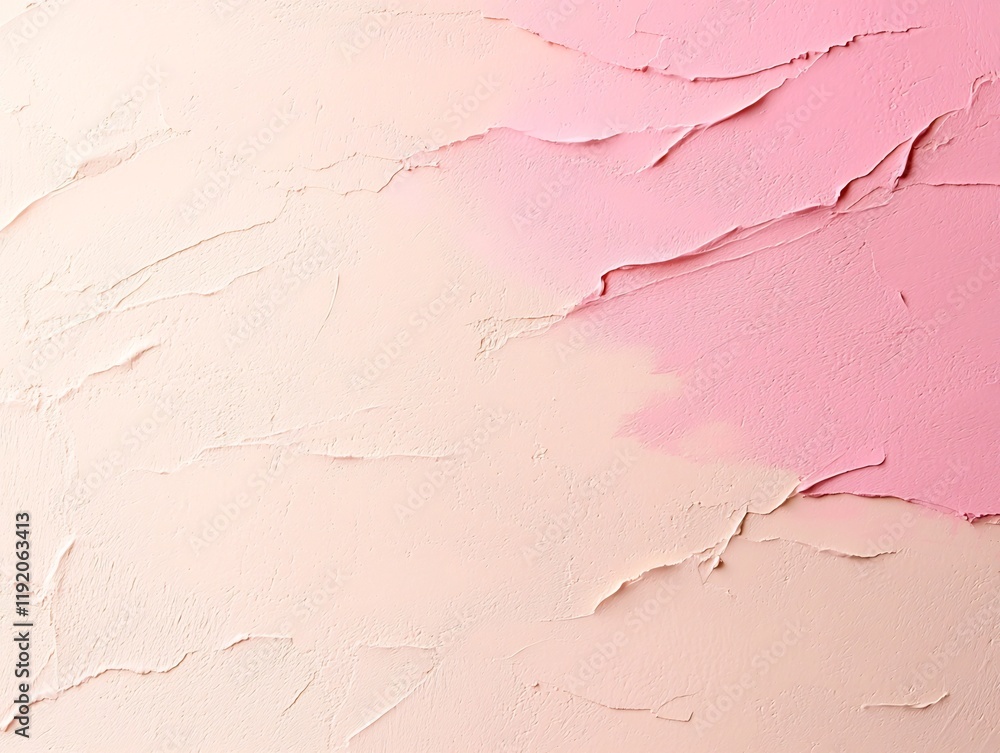 Poster pastel gradient background transitioning from pale pink to gentle beige tones accented with a light 