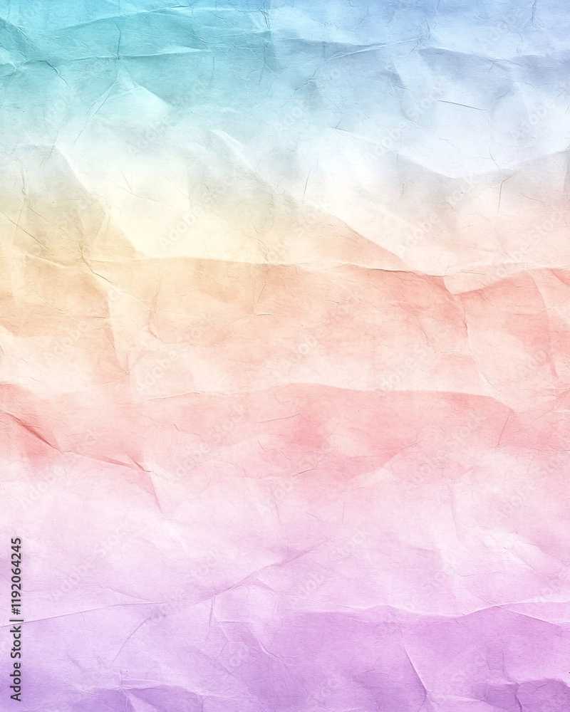 Poster serene pastel gradient canvas with gentle distressed paper texture and calming vintage inspired unde