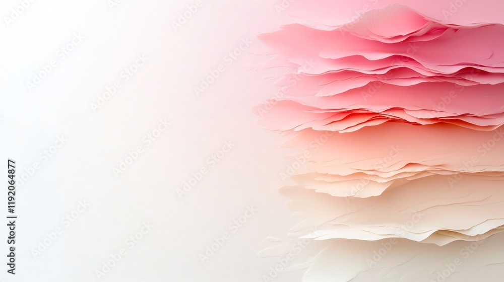 Poster sophisticated pastel gradient design featuring a smooth transition from pink to beige tones with a f