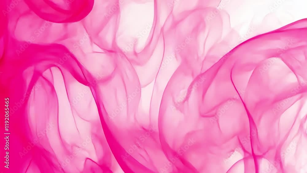 Poster vibrant pink smoke flows in an abstract design, creating an ethereal and dynamic visual atmosphere
