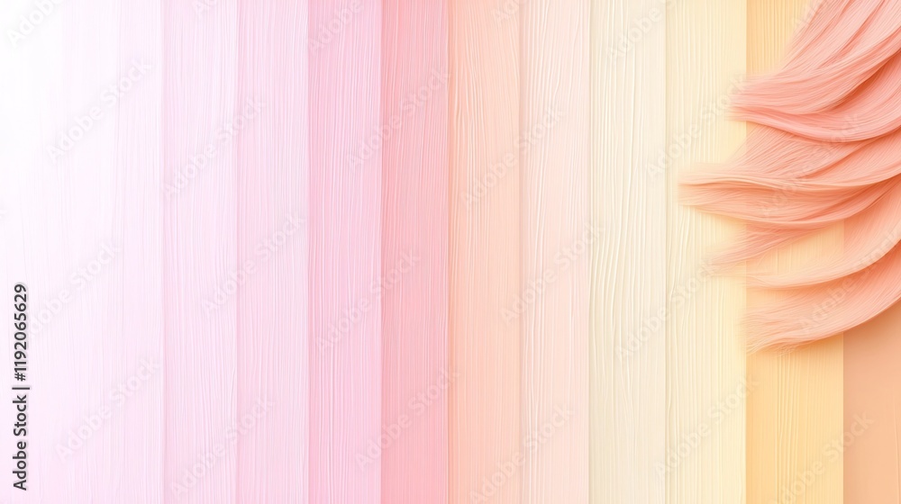 Poster exquisite pastel gradient background transitioning effortlessly from soft pink to gentle beige adorn