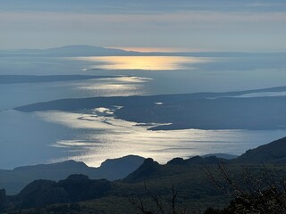 View of the Adriatic Sea and islands from the Premuzic Trail - Northern Velebit National Park,...