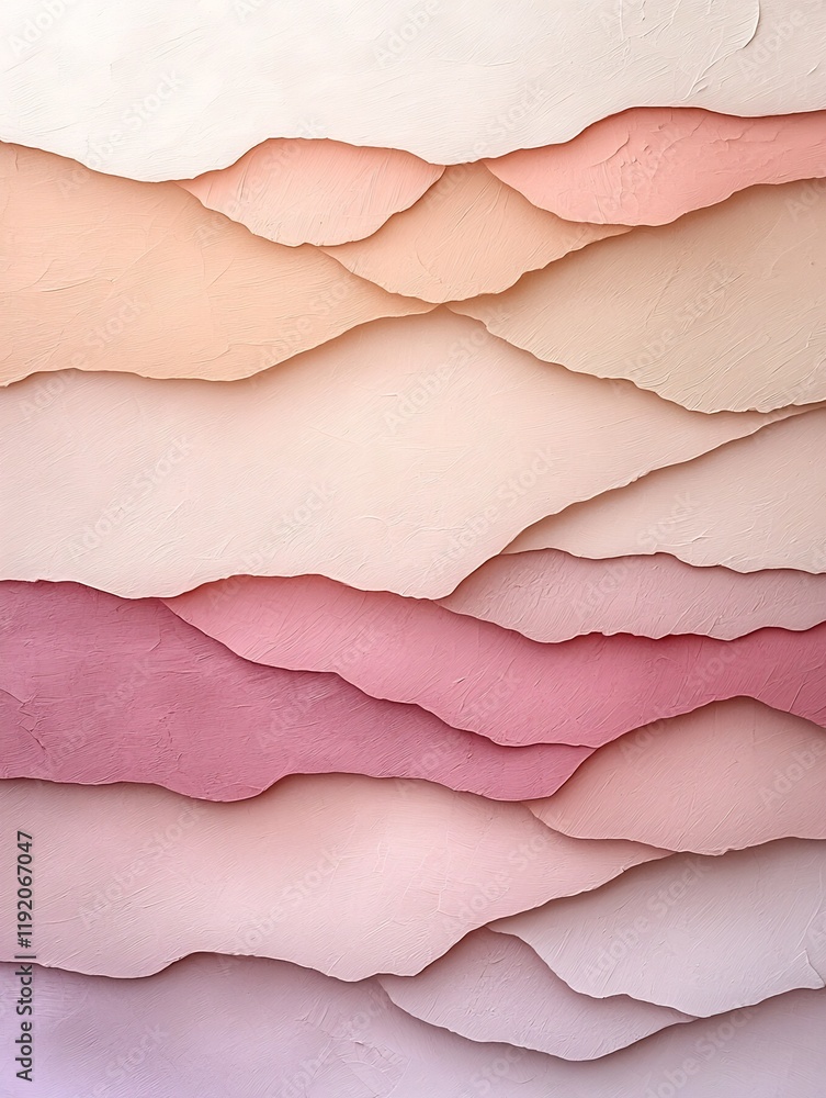 Aufkleber pastel gradient scene transitioning from rose to beige hues with a layered lightly textured overlay 
