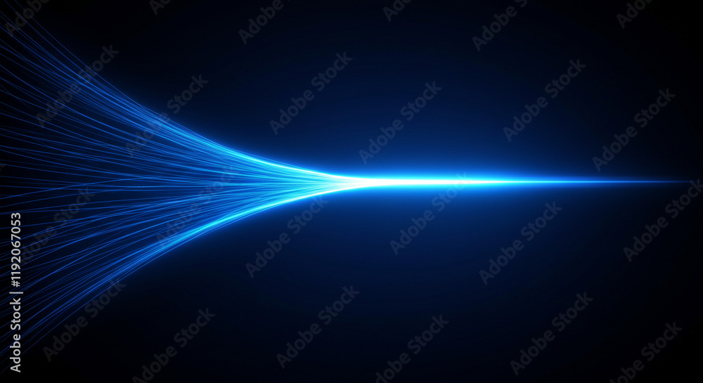 Aufkleber a futuristic and abstract representation of speed and connectivity, resembling a beam of energy or d