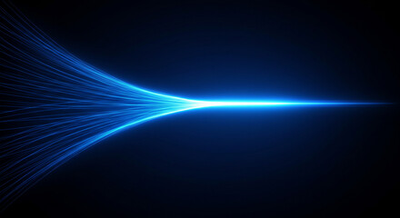 Fototapeta premium A futuristic and abstract representation of speed and connectivity, resembling a beam of energy or data flow, with a visual metaphor for data transmission or the flow of information