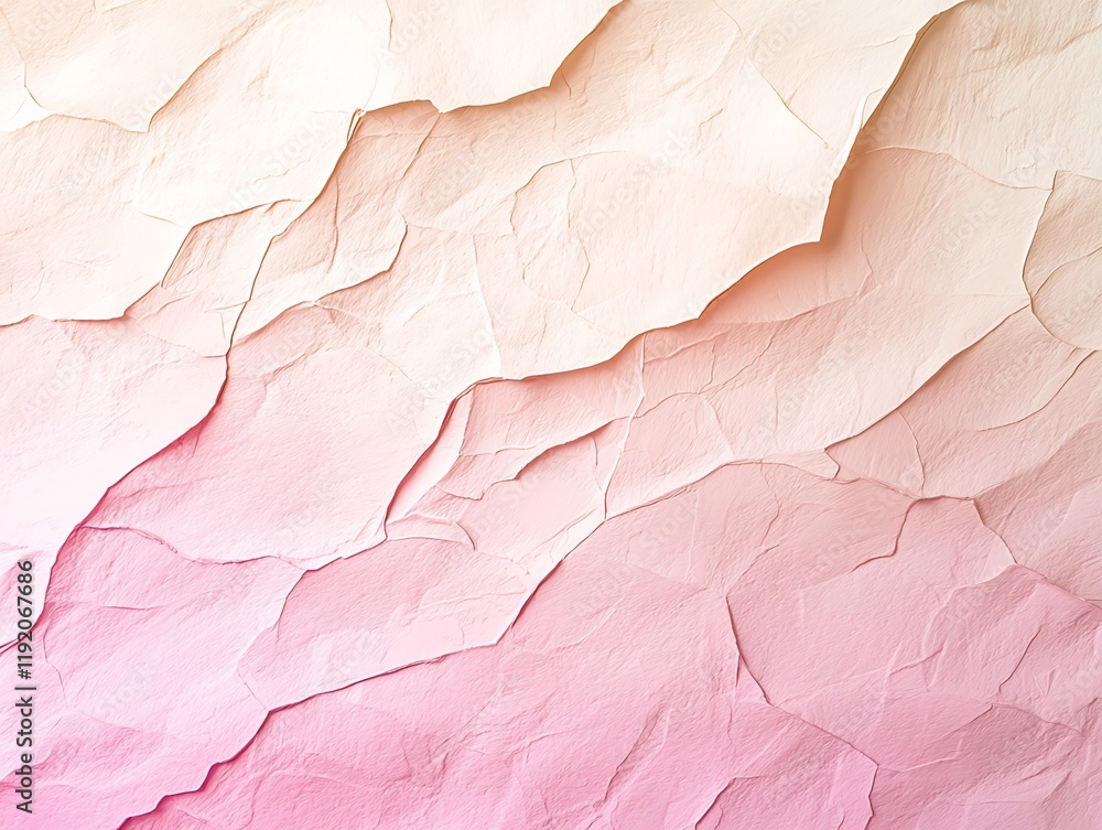 Poster serene pastel gradient scene with a delicate pink to beige color palette and a faint textured backgr