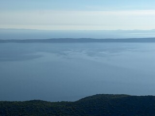 View of the Adriatic Sea and islands from the Premuzic Trail - Northern Velebit National Park,...