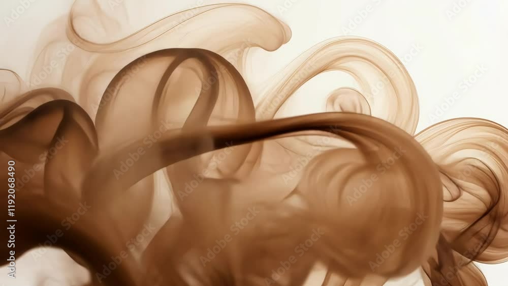 Poster abstract swirling smoke creates dynamic visual patterns, evoking elegance and fluidity in an etherea