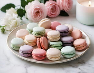 Obraz premium Colorful macarons.