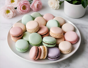 Colorful macarons.