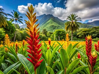 Oahu's Ho'omaluhia Botanical Garden showcases Sanchezia Nobilis, a springtime feast for the eyes.