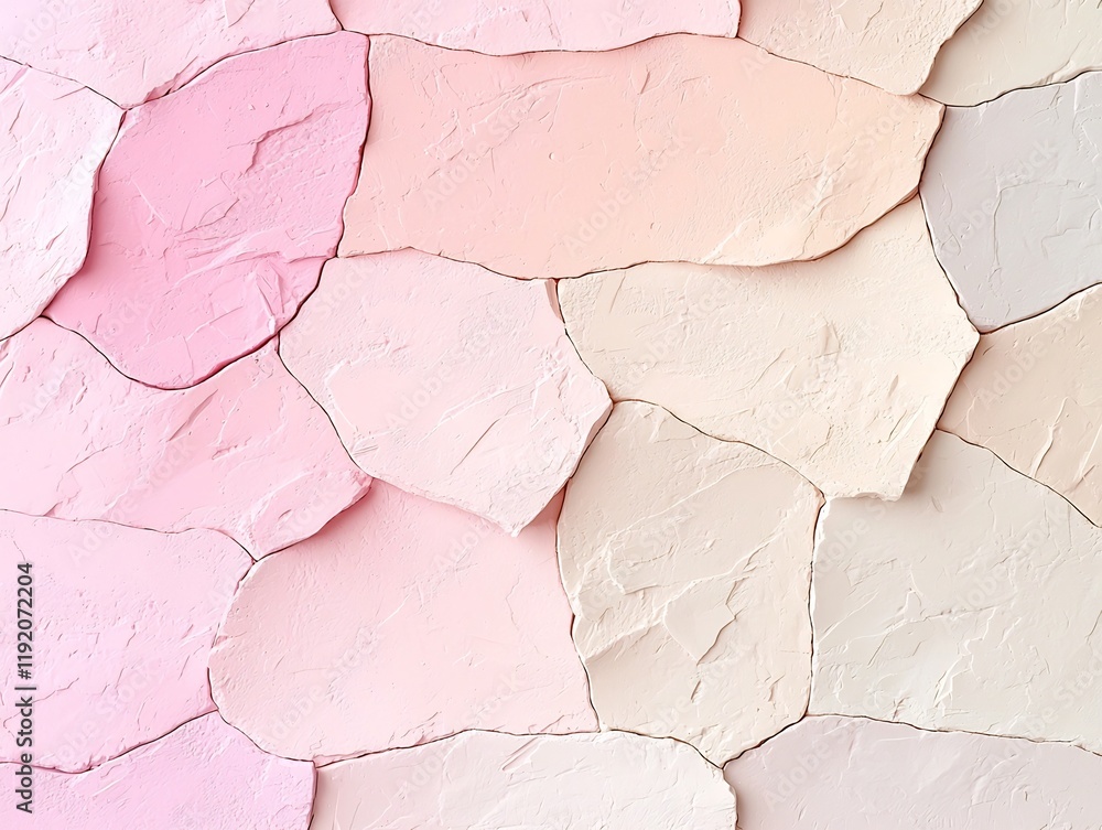 Aufkleber serene effortless transition from gentle blush pink to warm beige pastel gradient canvas layered wit