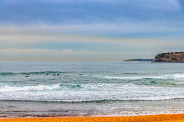 Cloud covered day at Mona Vale Beach