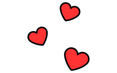 Dancing Hearts, Simple and cute Valentine's Day icon