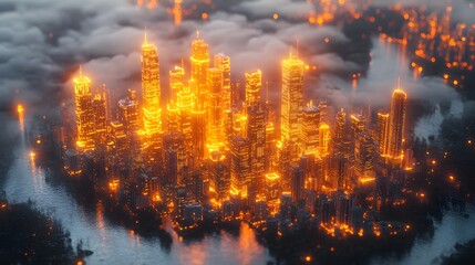 AI-driven decision-making systems in businesses and everyday scenarios, vibrant 3D render