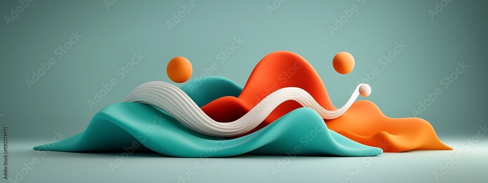 Poster a 3d rendered animation showcasing a wave packet interacting with a fluid medium creating mesmerizin
