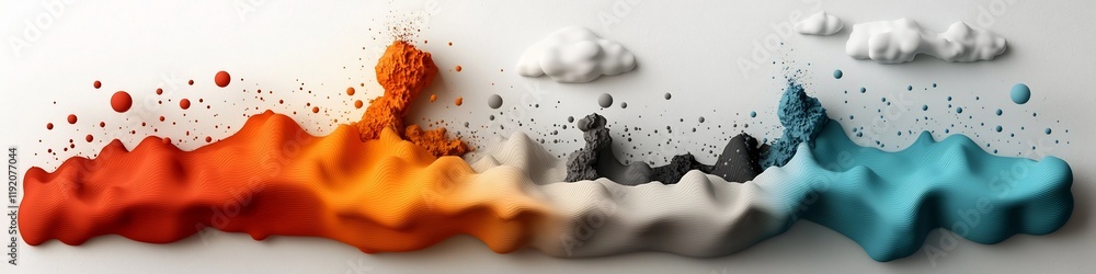 Poster a digital depicting the dynamic and visually striking representation of the frequency and intensity 