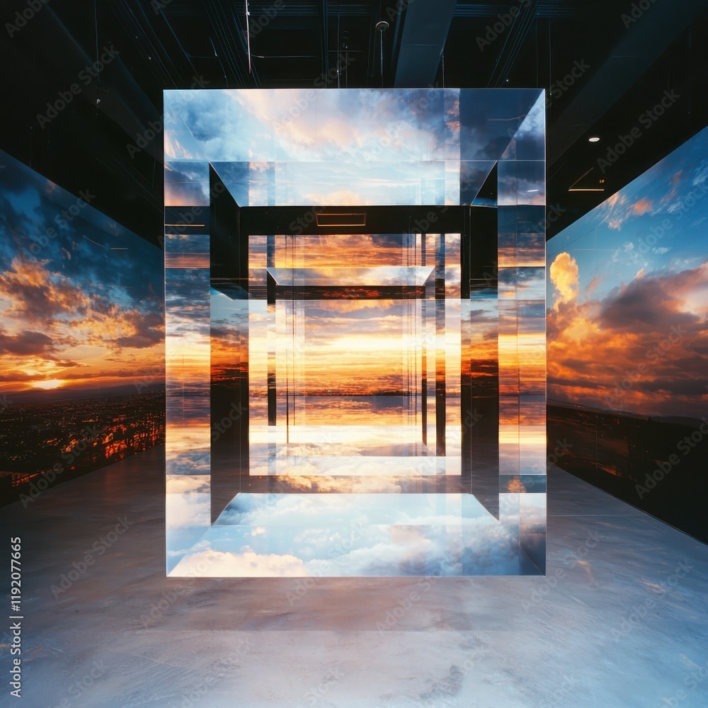 Poster conceptual installations challenging perceptions of reality urban art gallery visual art display con