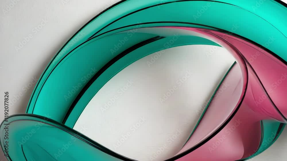 Poster colorful abstract shapes flow smoothly, showcasing modern design with light interactions and eleganc