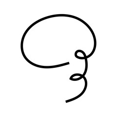 Set of blank white speech bubble in flat design, chatting box, message box icon. Balloon doodle style of thinking sign symbol. Speech bubble. thoughts and ideas, comments for people