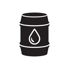 Barrel oil icon isolated on white background. Vector Illustration