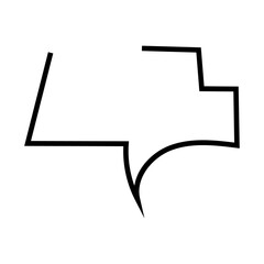 Set of blank white speech bubble in flat design, chatting box, message box icon. Balloon doodle style of thinking sign symbol. Speech bubble. thoughts and ideas, comments for people