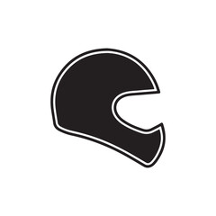 Motorcycle helmet icon. Black Motorcycle helmet icon on white background. Vector illustration