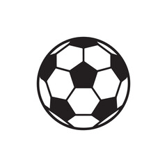 Soccer football icon. Black Soccer football icon on white background. Vector illustration