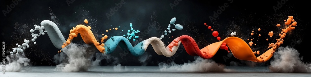 Poster captivating showcasing a visualization of the frequency distribution of genetic mutations within a p