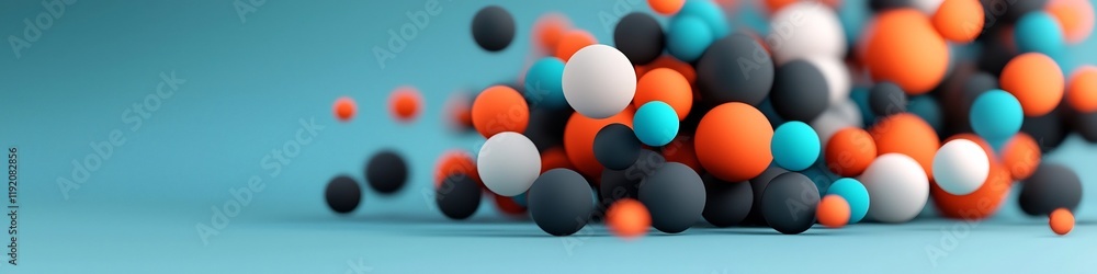 Poster an abstract 3d showcasing the frequency distribution of social media interactions within a dynamic a