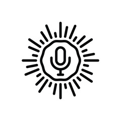 Black line icon for sound