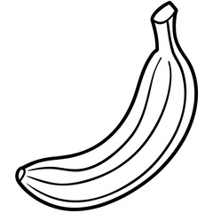 Minimalist Banana Line Drawing Vector