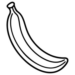 Minimalist Banana Line Drawing Vector