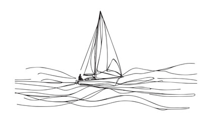 silhouette of a sailboat
