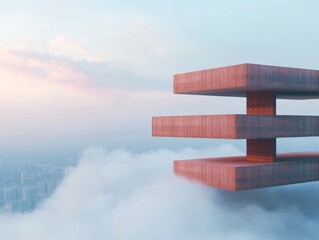 Modern Architecture Modern Architecture Against Urban Skyline with Seismic Resilience and Earthquake Preparedness Features