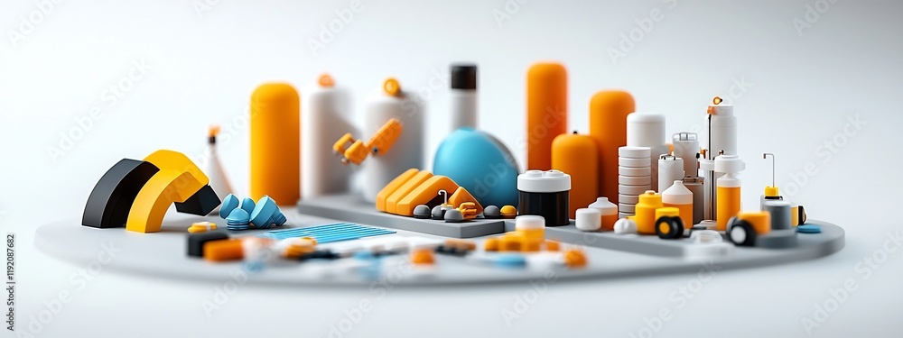Poster a detailed 3d rendered infographic comparing the frequencies and types of accidents commonly encount