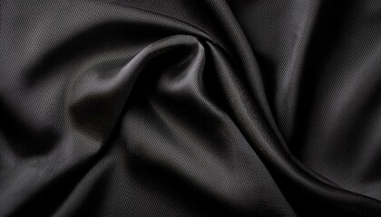Black jersey texture background. Detail of luxury fabric surface. Generated image