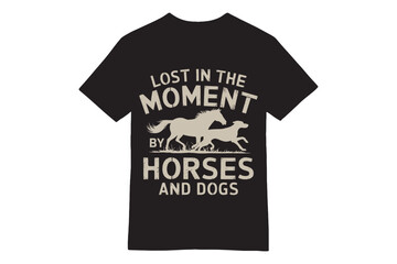 Lost in the Moment - Horse and Dog T-Shirt