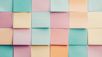 Colorful Pastel Sticky Notes Pattern