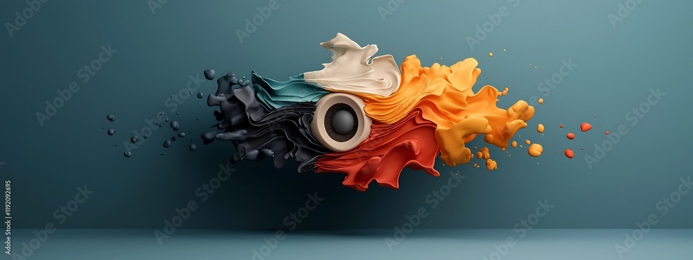 Aufkleber 3d rendered visualization of the frequency response curve illustrating the human ear s sensitivity t