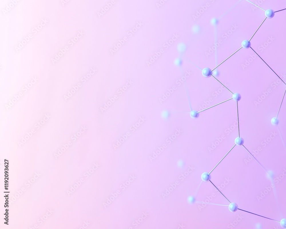 Poster pastel geometric blockchain network serene abstract cyberpunk aesthetic
