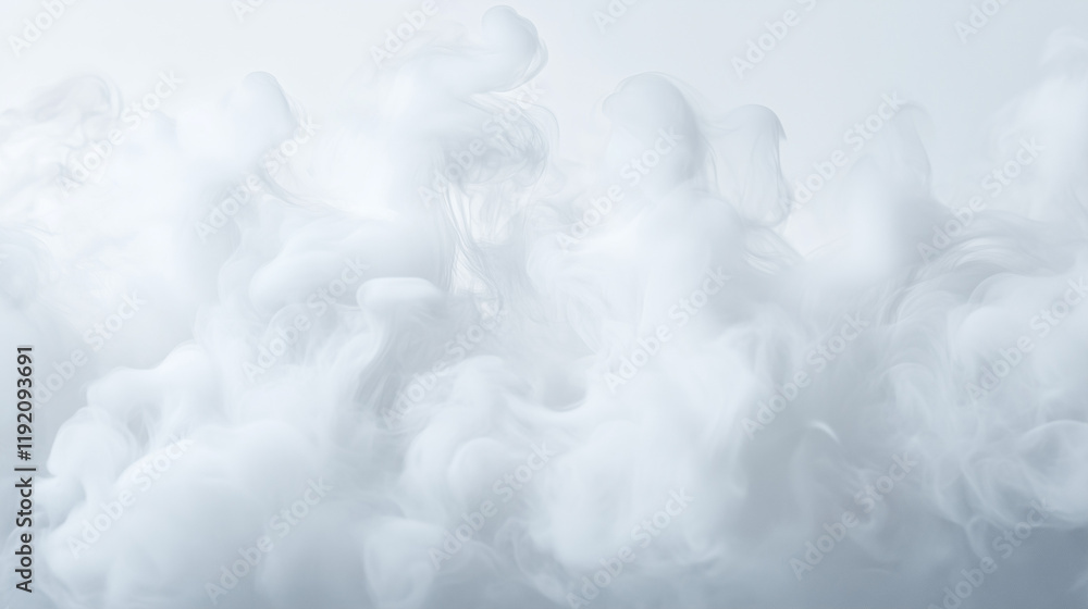 Poster abstract smoke swirls: ethereal white smoke swirls and dances, creating a mesmerizing abstract patte
