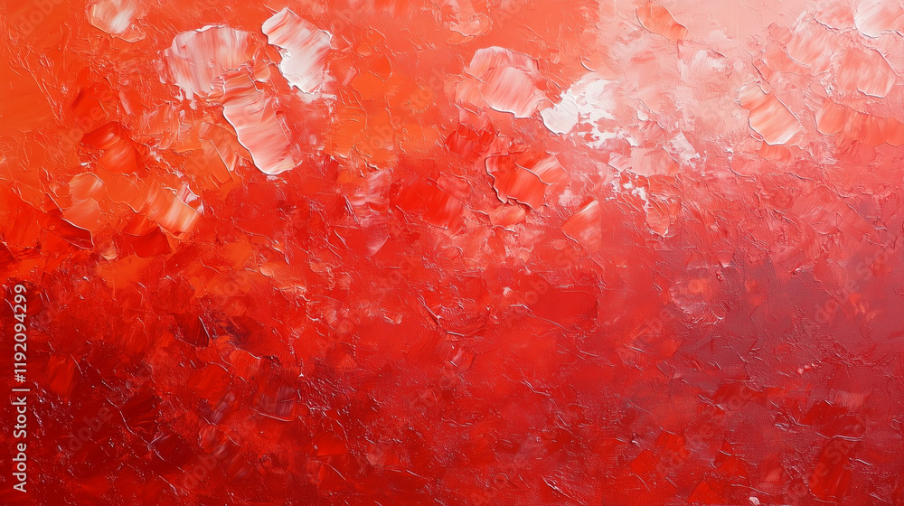 Aufkleber fiery abstract texture: a vibrant and dynamic abstract painting explodes with fiery red hues, showca