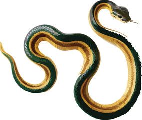 Vietnamese Snake vector illustration white background	