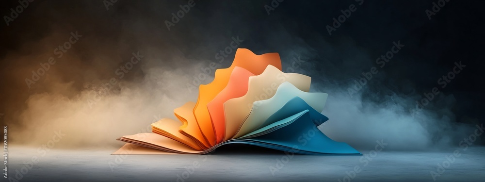 Poster diagram illustrating the frequency response of a material to different wavelengths of light this abs