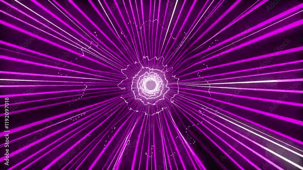 Poster animation of an abstract tunnel background. acceleration of a futuristic tunnel through this scienti