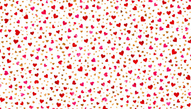 love on a clean white background with soft, romantic tones like red, pink, or gold