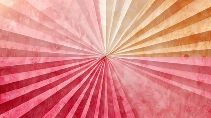 Fototapeta premium A vibrant radial pattern with shades of pink and beige, ideal for backgrounds or designs.