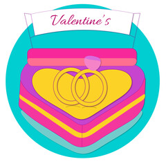 valentine vector illustration
heart shaped cake