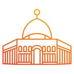 Al Aqsa Mosque icon element for design